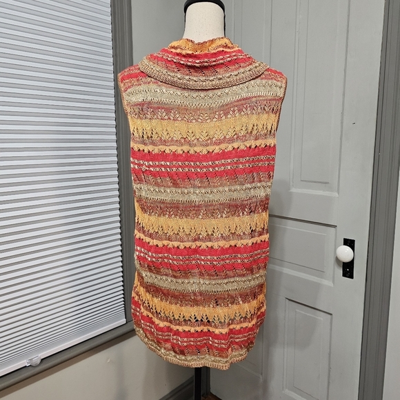 Jones New York Open Net Sleeveless Cowl Neck Top - Picture 5 of 5